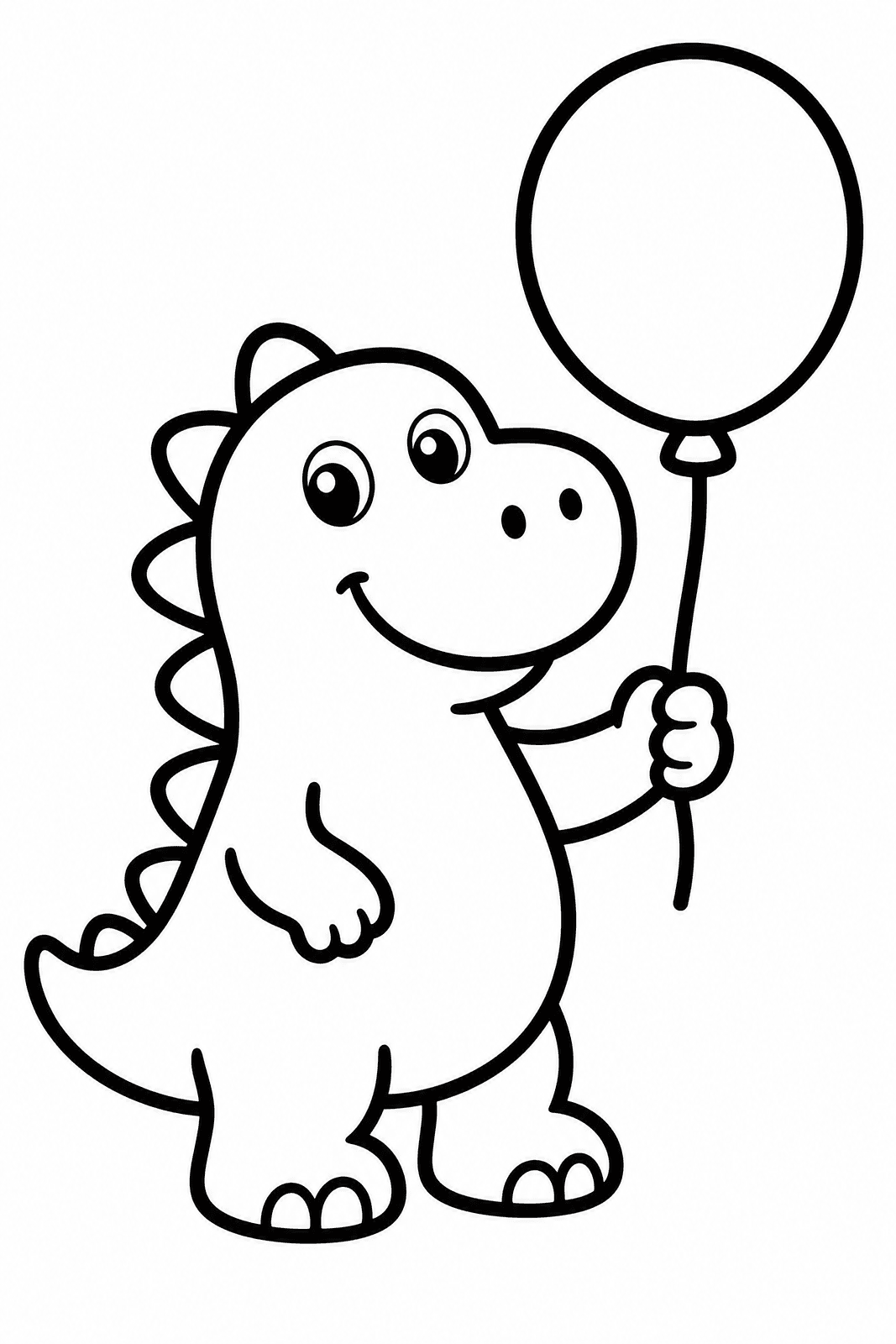 Chunky Crayon style sample colouring page